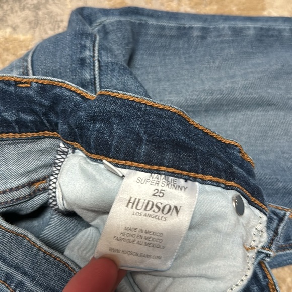 Hudson Natalie Midrise Super Skinny Denim Jeans - Picture 3 of 4
